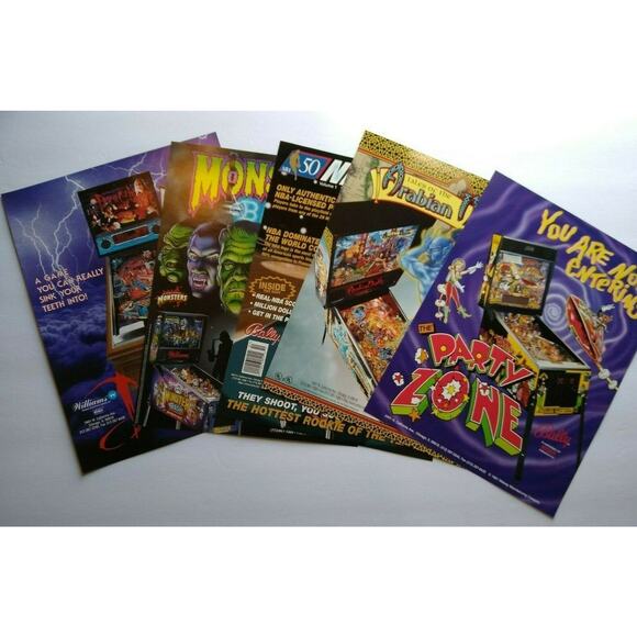 Pinball FLYERS Party Zone NBA Tales Of Arabian Nights Dracula Monster Bash #40 - Picture 3 of 4